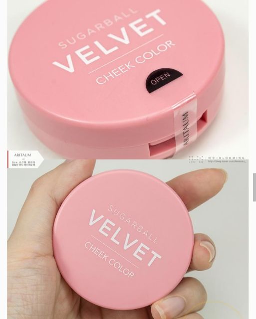 Phấn má hồng siêu lì Aritaum Sugarball Velvet Cheek Color