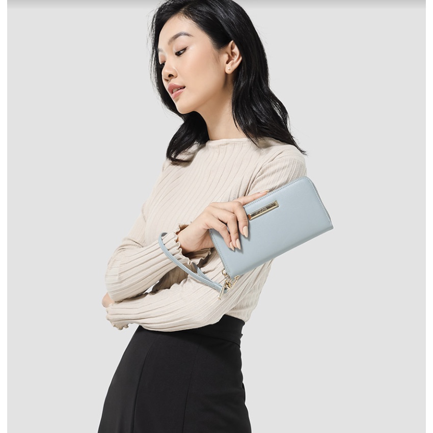 Ví Nữ Cầm Tay Thời Trang JUNO Phối Vân Da Cá Sấu VI149