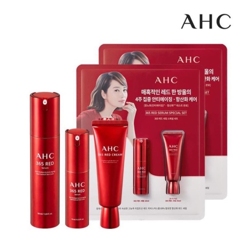 AHC 365 RED SERUM + KEM DƯỠNG SET