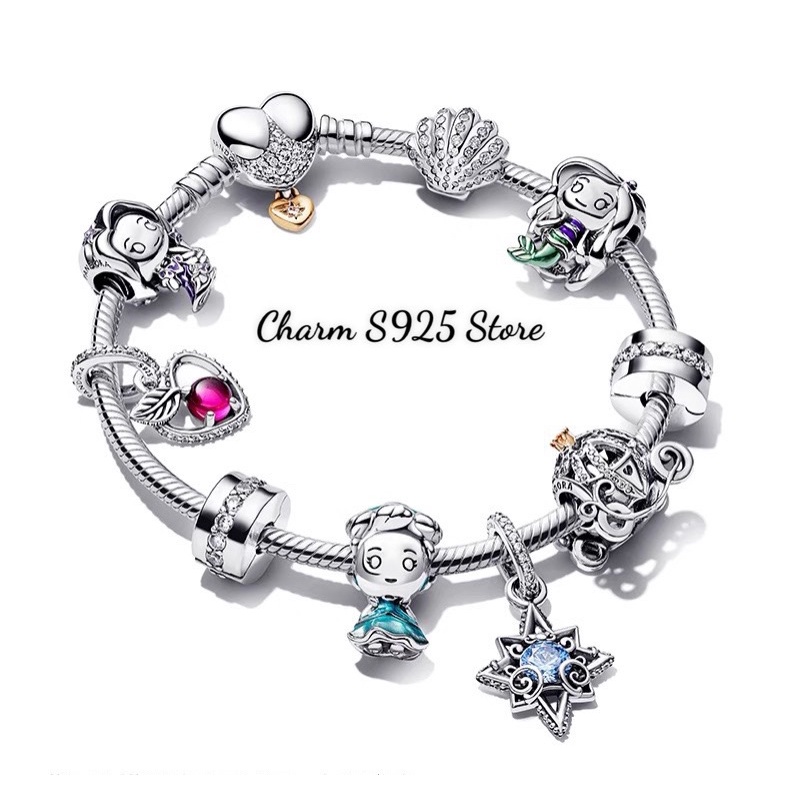 charm pan.do.ra disney Tangled Rapunzel bạc s925 cao cấp