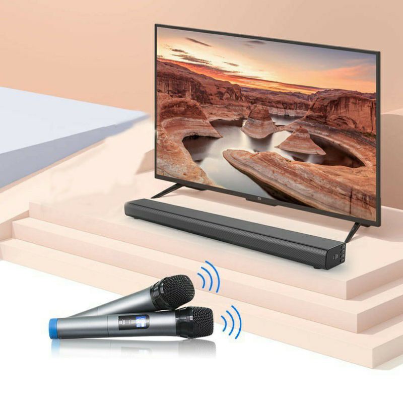 Loa Amoi L5 Loa thanh 5.1 nghe nhạc kết nối Bluetooth Kèm 2 Micro karaoke không dây - Hàng nhập