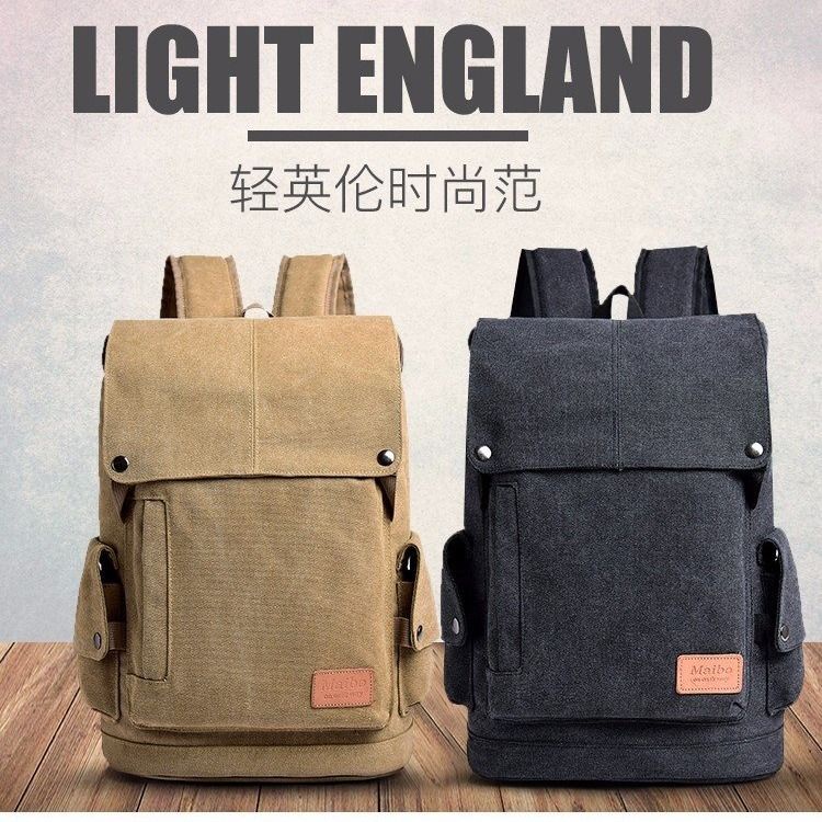 Hàng Mới Về Mới Ba Lô Vải Canvas Dày Sức Chứa Lớn 50cm Chống Mài Mòn Đơn Giản Hợp Thời Trang Cho Nam