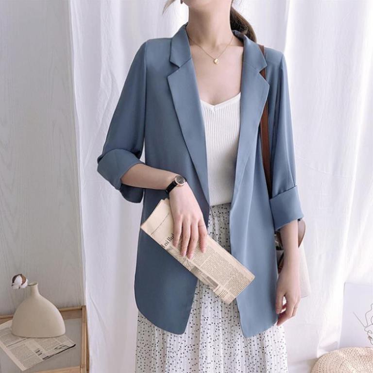 Áo  Blazer nữ, áo Vest nữ, Blazer hàn quốc hàng 1 lớp mỏng và bay dáng, thiết kế mặc mùa hè thu