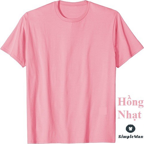 Áo thun nam trơn Hồng Nhạt SimpleMan