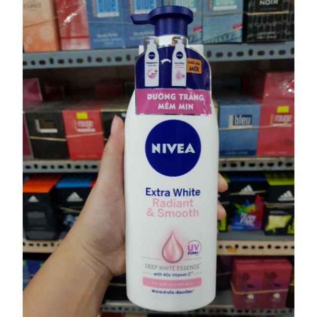 Sữa dưỡng thể ban ngày Nivea Extra White Radiant &amp; Smooth UV Body Lotion 400ml - kem dưỡng body