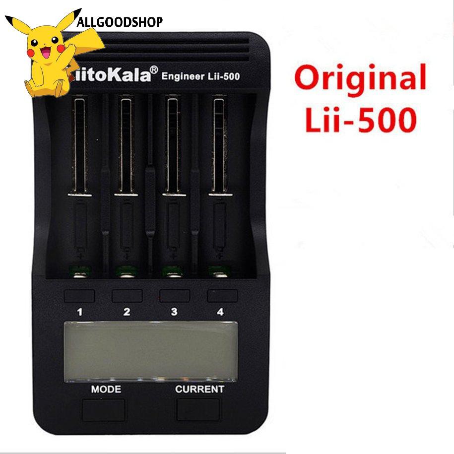 111all} Liitokala Lii-500 18650 26650 21700 4-Slot LCD Smart Universal Battery Charger