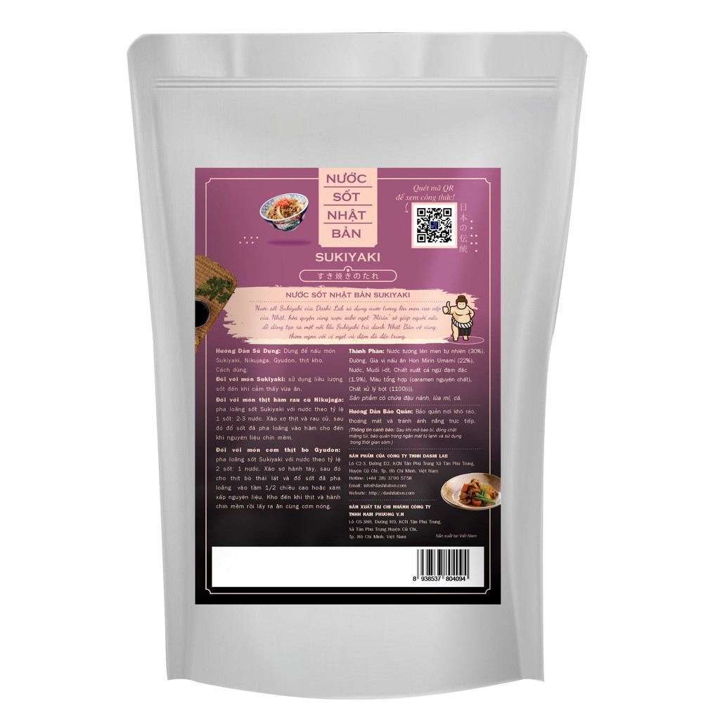 Nước Sốt Sukiyaki Nhật Bản - Dashi Lab - 1kg/túi