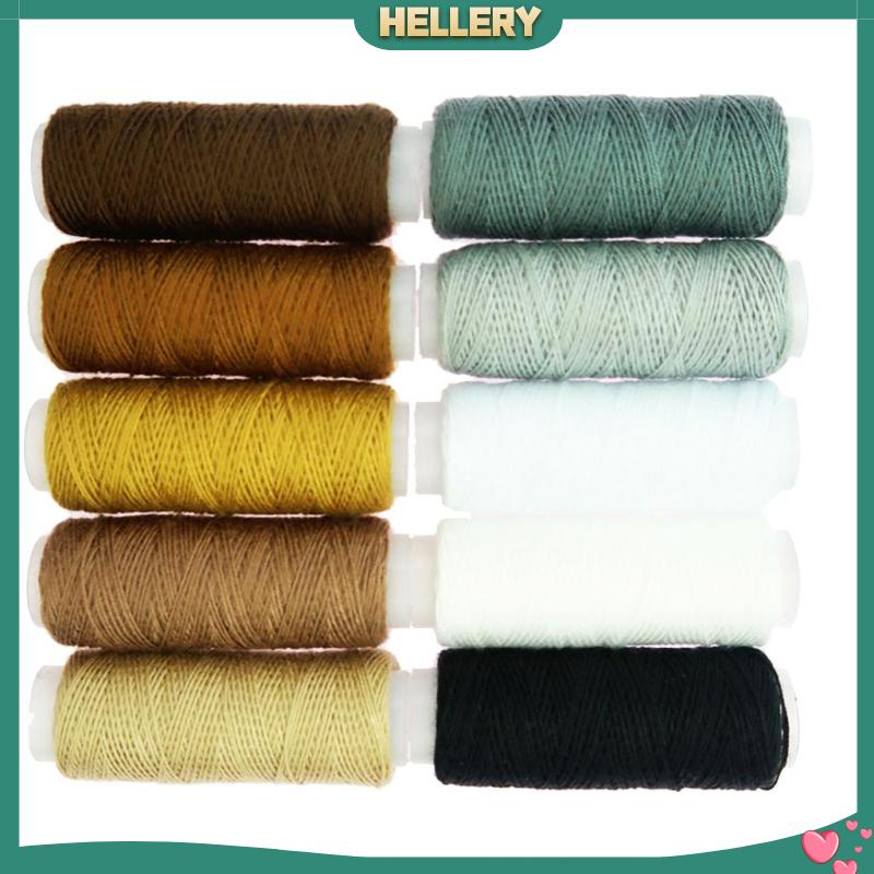 Set 10 Cuộn Chỉ 100% Polyester Dành Cho Thêu Thùa Đa Năng Tiện Dụng