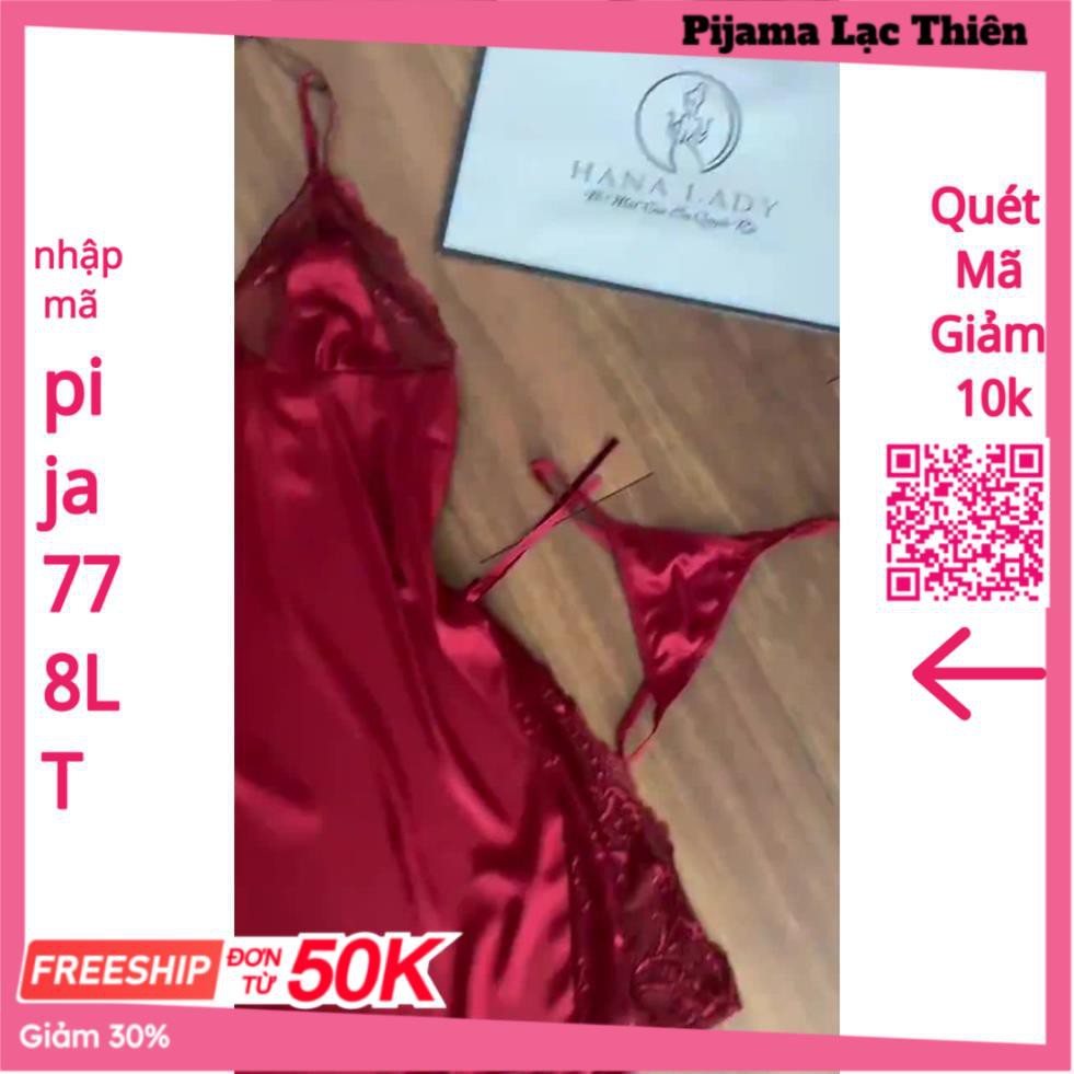 Váy Ngủ Sexy Gợi Cả, Đầm Ngủ 2 Dây Phối Ren Xẻ Tà Chất Lụa Cao Cấp Quyến Rủ, Gợi Cảm | BigBuy360 - bigbuy360.vn