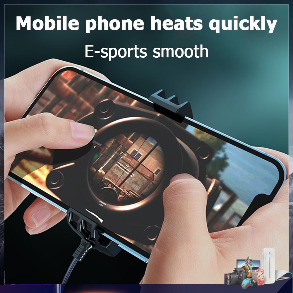 Quạt tản nhiệt gắn điện thoại dùng chơi game PUGB có cổng USB