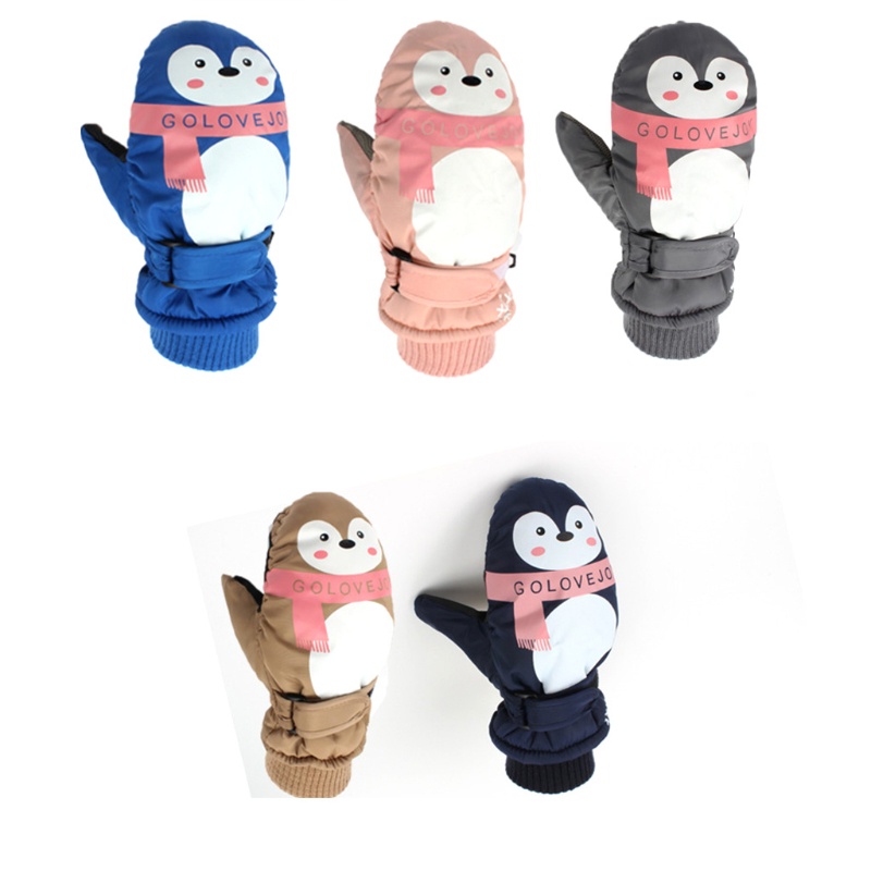 Găng Tay Trượt Tuyết Phủ Lông Cừu Giữ Ấm Chống Trượt Bảo Vệ Toàn Diện