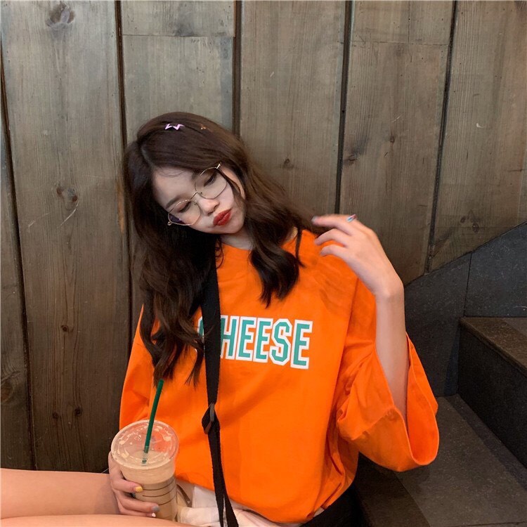 Áo thun nam nữ CHEESE cực đẹp unisex form rộng thời trang 1kenz