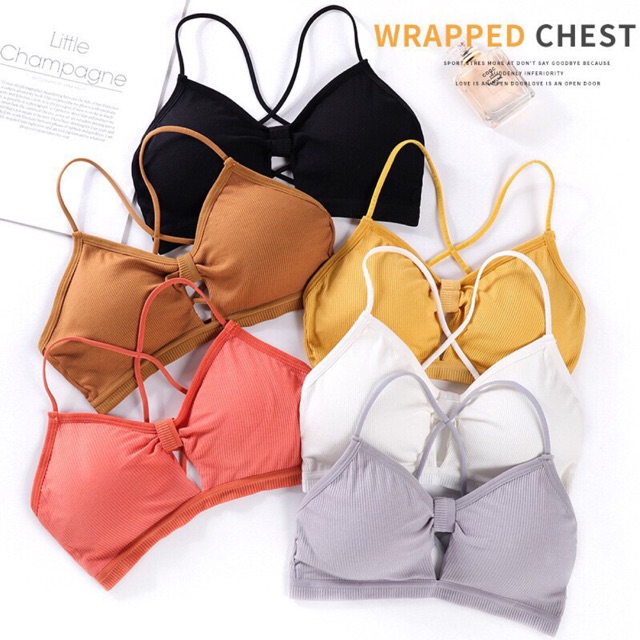 Áo Bra Sexy Hình Nơ Thun Tăm Cotton