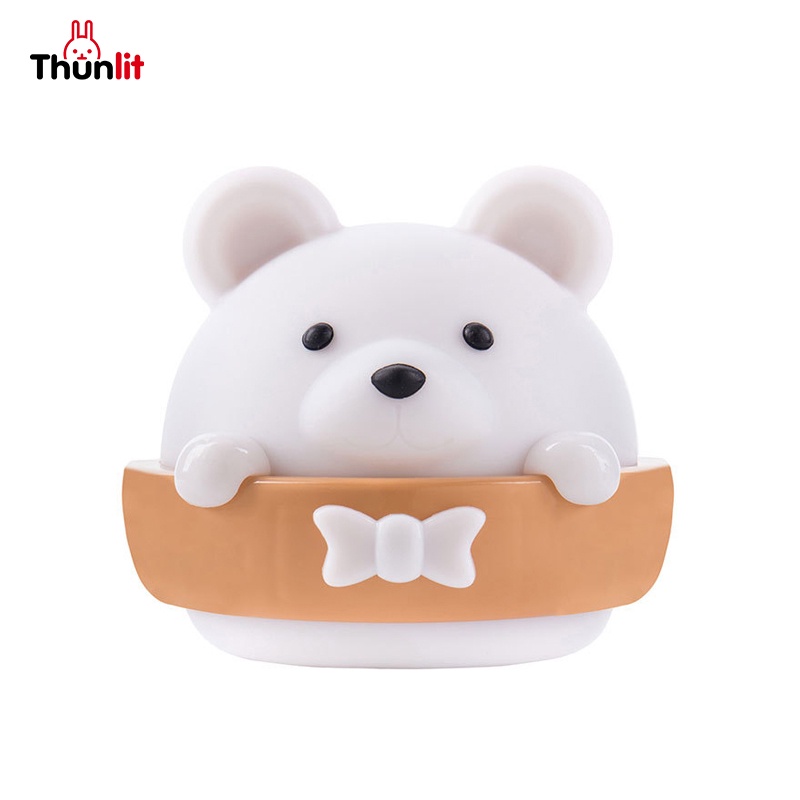 Đèn Ngủ Thunlit Điều Khiển Từ Xa Sạc Usb Hình Chú Gấu Đáng Yêu
