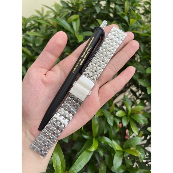 Dây Đeo Đồng Hồ Bằng Thép Không Gỉ Màu Trắng size 20 20mm - mã 003