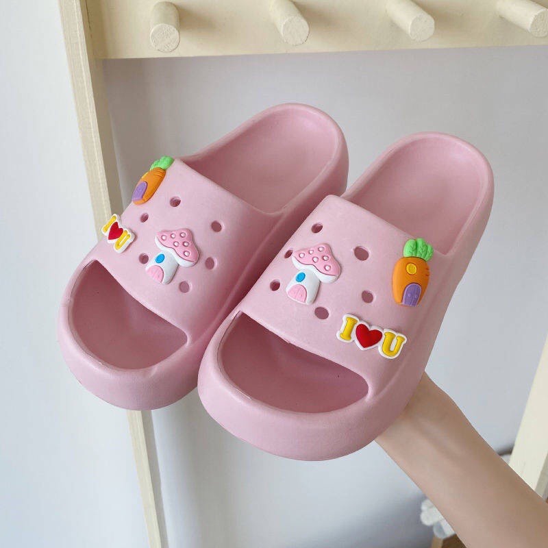 Dép bánh mì nữ đế cao Nami, dép quai ngang kèm sticker dễ thương bản nội địa Trung 2022 size 36&gt;41
