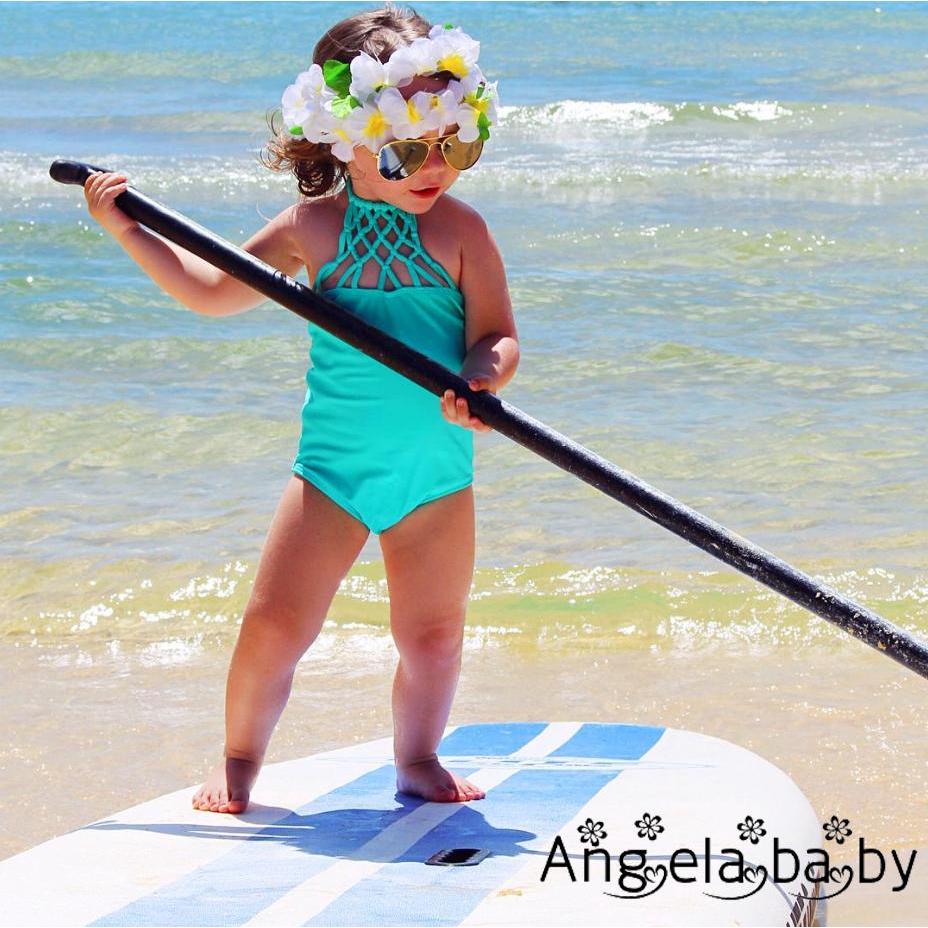 hღ✯Mới Xanh Trẻ Em Bé Gái Tankini Bikini Bộ Đồ Bơi Đồ Bơi Tắm Đi Biển