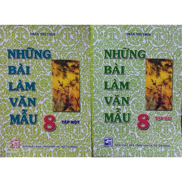 Sách Những bài làm văn mẫu lớp 8 (tập 1 +2)