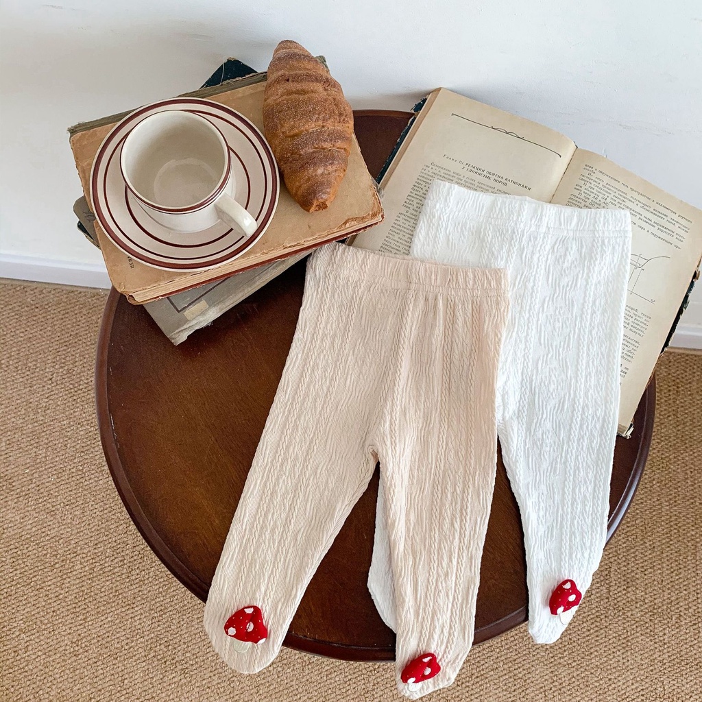 Quần Tất cotton Hình Nấm Nhỏ Dễ Thương Cho Bé