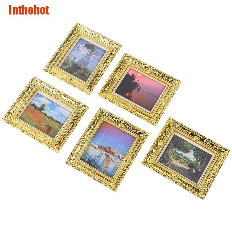 Khung Tranh Sơn Dầu Mini Tỉ Lệ 1: 12 Trang Trí Nhà Búp Bê