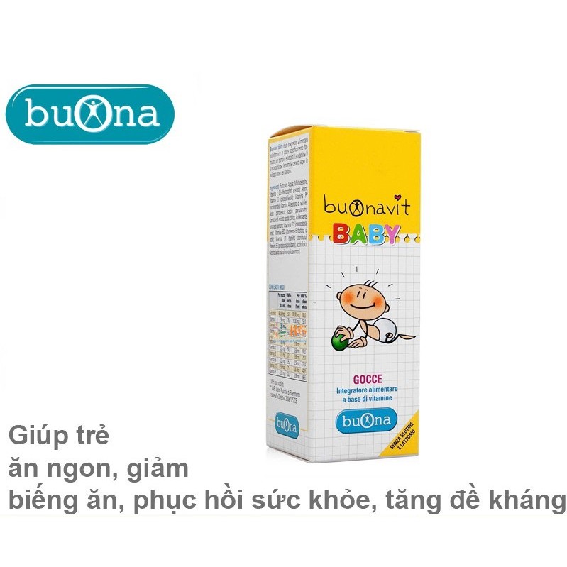 [Kèm Quà Tặng] Buonavit Baby - Bổ sung vitamin, hỗ trợ quá trình chuyển hóa, tăng hấp thu, giảm biếng ăn, tăng đề kháng.