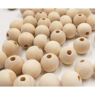 Hạt gỗ tròn trang trí 8,10,12,14,16,18 mm