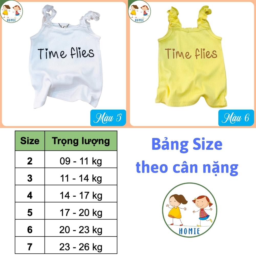 Áo Hai Dây Cho Bé Gái 9-26 Kg Set Áo Kiều Đẹp Vải Thun Gân Co Giãn Tốt Siêu Yêu Mặc Nhà Mềm Mịn Mát Homie Kids