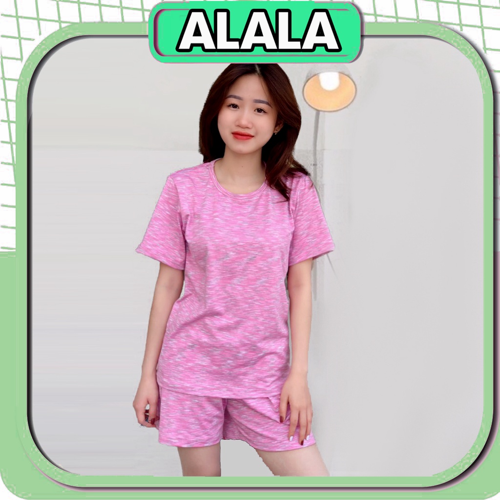 Đồ bộ nữ mặc nhà mùa hè tay ngắn quần đùi dáng rộng chất liệu cotton cao cấp Alala