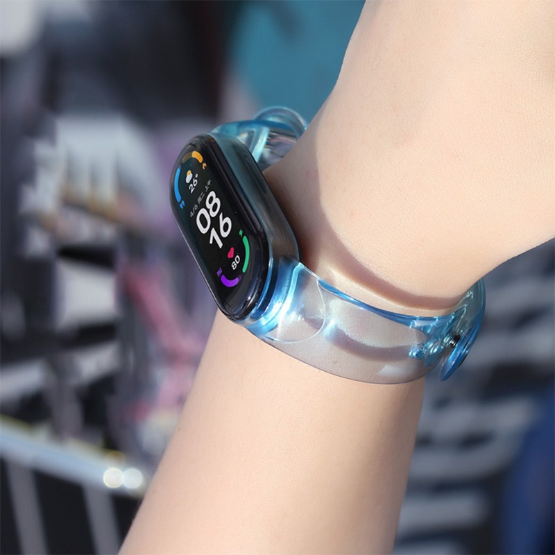 Dây Đeo Thay Thế Chất Liệu Silicon Màu Trơn Cho mi 3 4