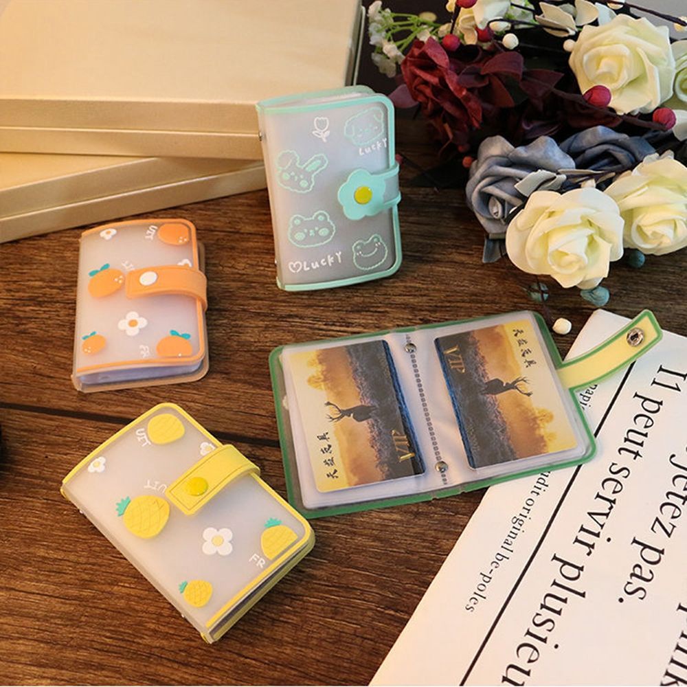 QQMALL Cute Card Bag Simple Credit Card Pocket Cartoon Card Holder Passport Card Bag Multi-Card Holders Men Card Case Bus Card Cover 20 Bit Credit Card Box/Multicolor