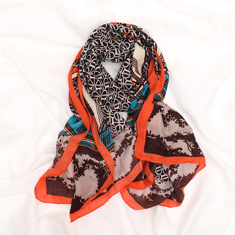 Khăn choàng cổ họa tiết chữ h phong cách Hàn Quốc 2021 thanh lịch cho nữ