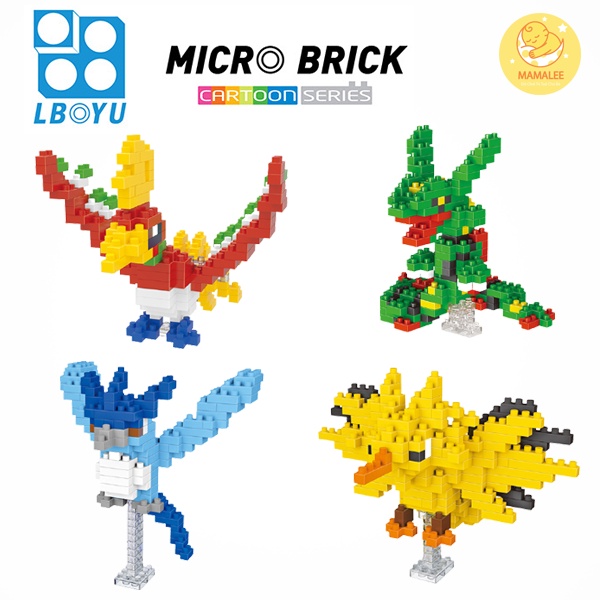 Đồ Chơi Lắp Ráp Lego 3D Hình Pokemon Huyền Thoại Nhiều Mẫu