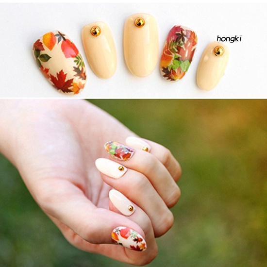 [Hàng mới về] Miếng dán trang trí móng tay nghệ thuật họa tiết hoa lá xinh xắn