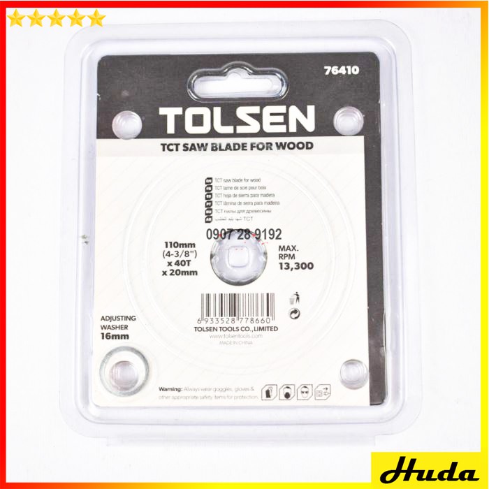 TOLSEN Lưỡi Đĩa Cưa Cắt Gỗ 115mm 76410