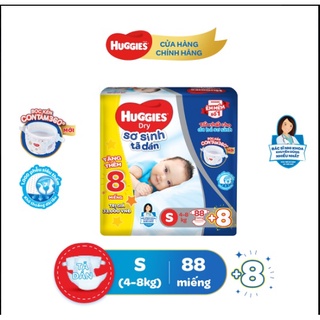 Tã/bỉm dán sơ sinh Huggies  skin perfect NB70/ S80(cộng miếng)