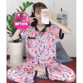 ĐỒ BỘ PHI BÓNG HOẠT HÌNH CUTE DỄ THƯƠNG CHẤT VẢI MỀM Mát TAY NGẮN QUẦN DÀI