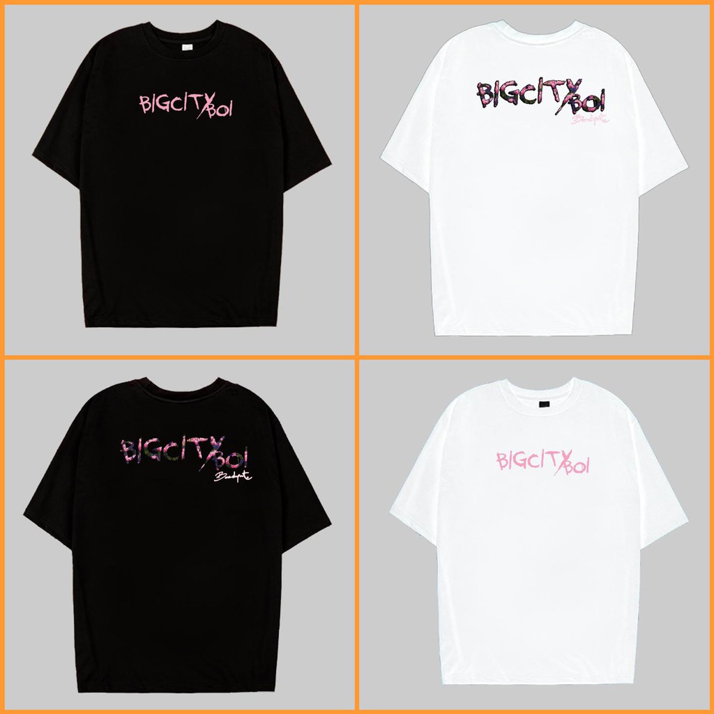 Áo Thun Nữ Tay Lỡ Unisex In BIG CITY BOI 2 Màu Trắng Đen Siêu Đẹp
