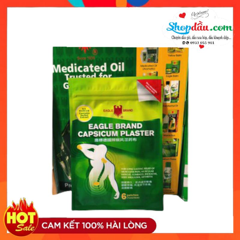 Cao dán giảm đau hiệu con ó Eagle Brand Capsicum Plaster