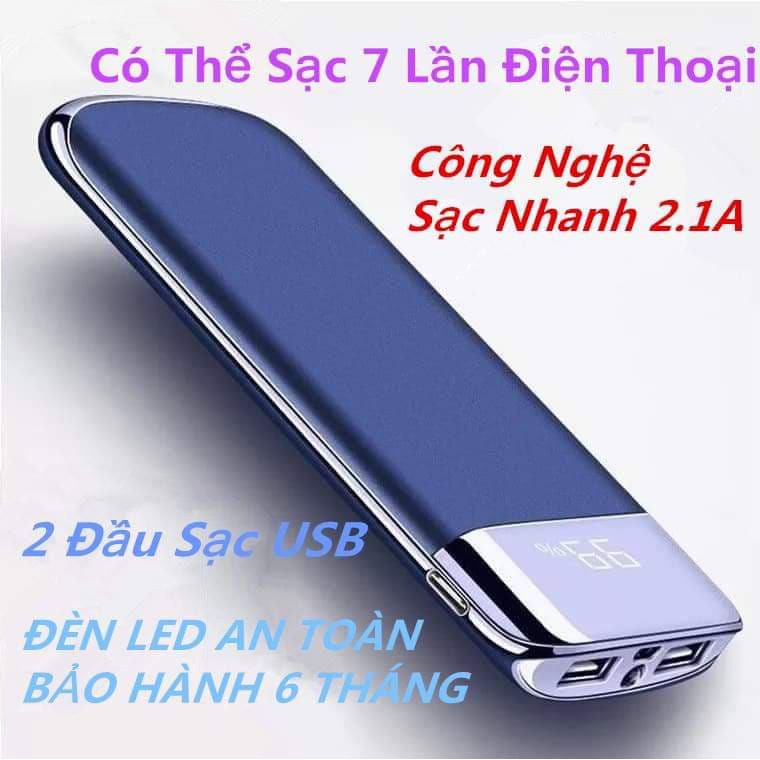 Sạc Dự Phòng Pin Dự Phòng Liên Thông Y10 Pin Trâu Dung Lượng 20000 MAH Bảo Hành 1 Năm 2 Cổng Cắm Đèn Pin - Hỗ Trợ Sạc Nh