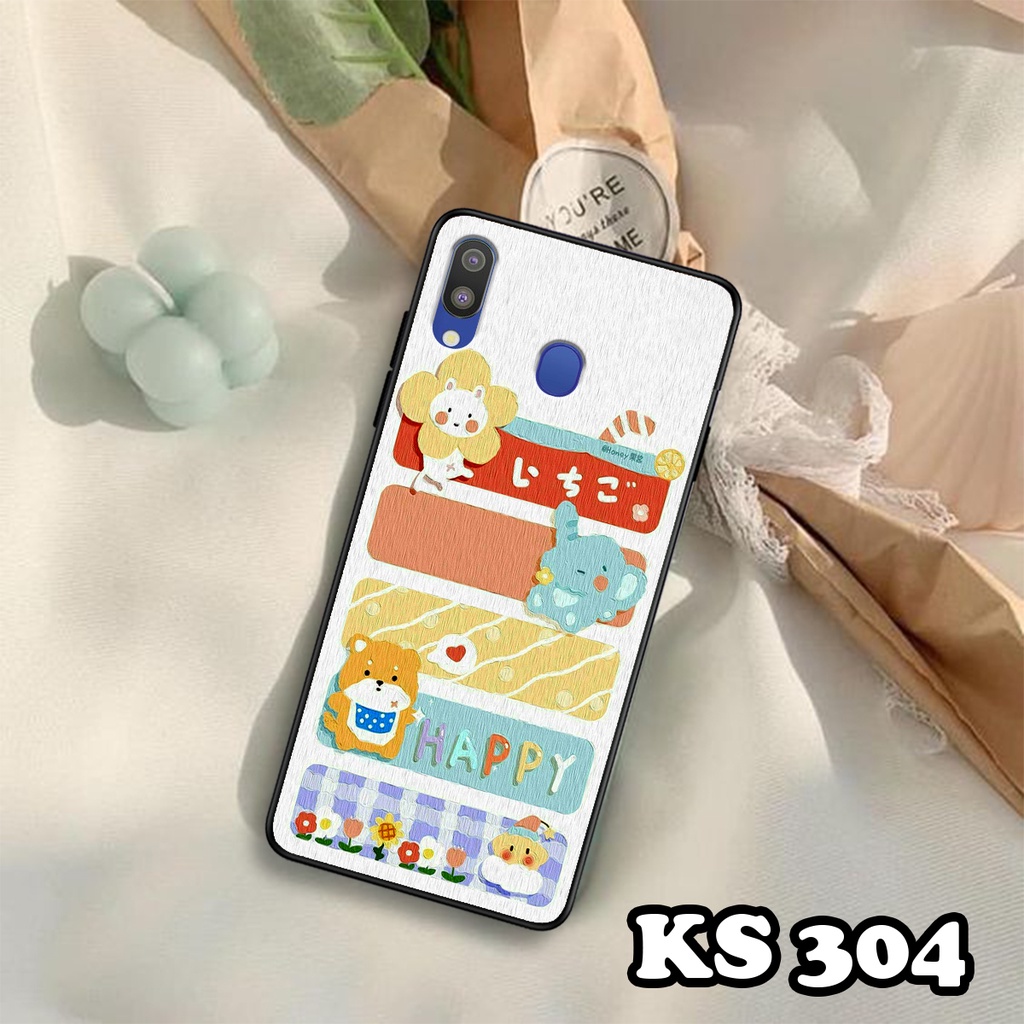 Ốp lưng Samsung M10 - Samsung M20 - Samsung M21 - Ốp in hình Gấu&amp;Thỏ siêu xinh - Lưng nhám viền TPU