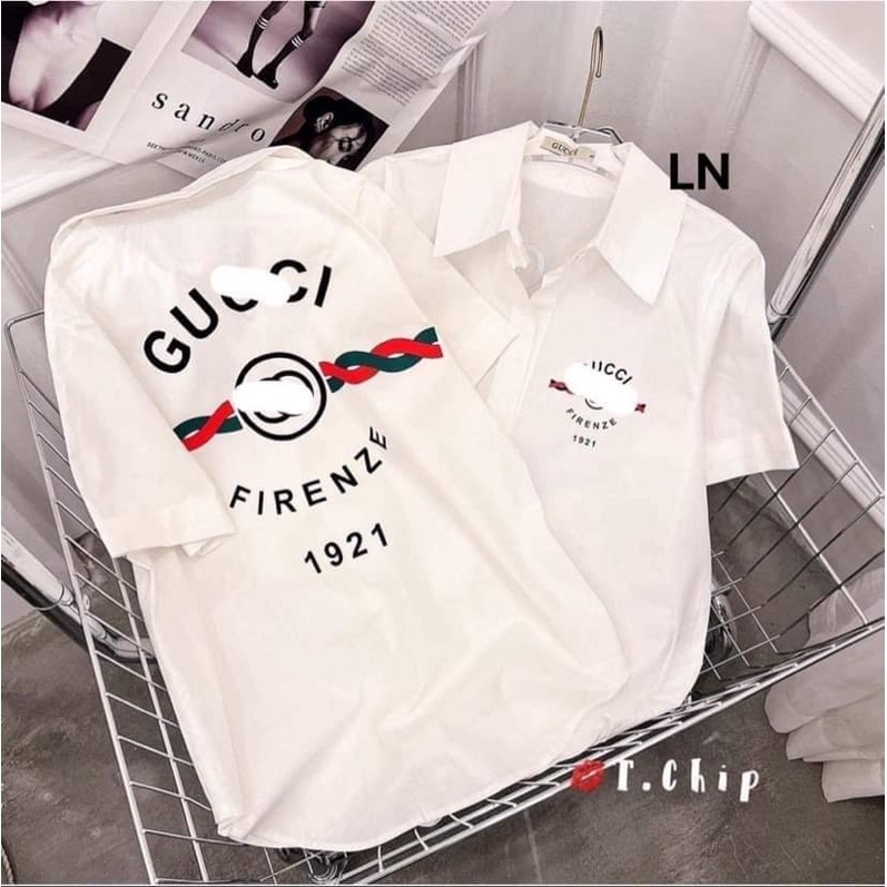 Áo sơ mi GUCC in 2 mặt TH6