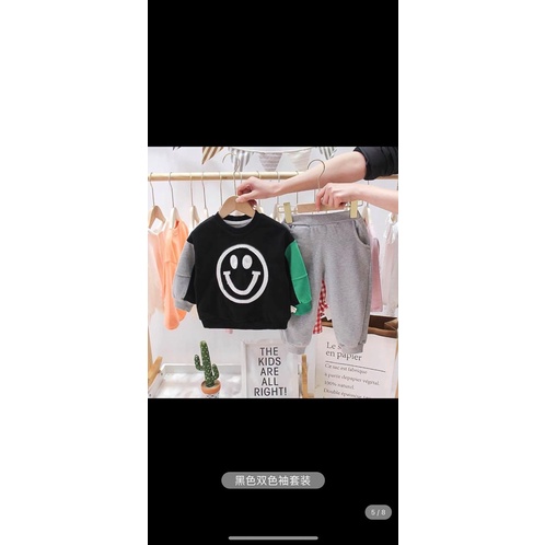 Bộ nỉ da cá cho bé 80-110cm