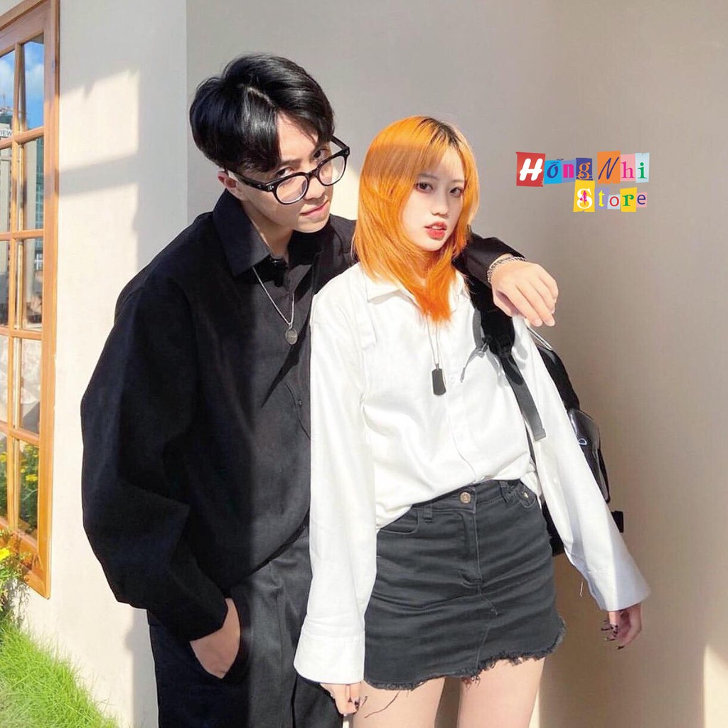 Áo Sơ Mi Trơn Dáng Rộng Tay Dài Màu Mới - Sơ Mi Tay Dài Dáng Rộng Unisex - MM | BigBuy360 - bigbuy360.vn