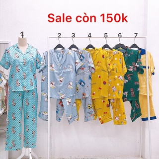 Đồ ngủ vải Gấm quần dài ( 40-58kg )