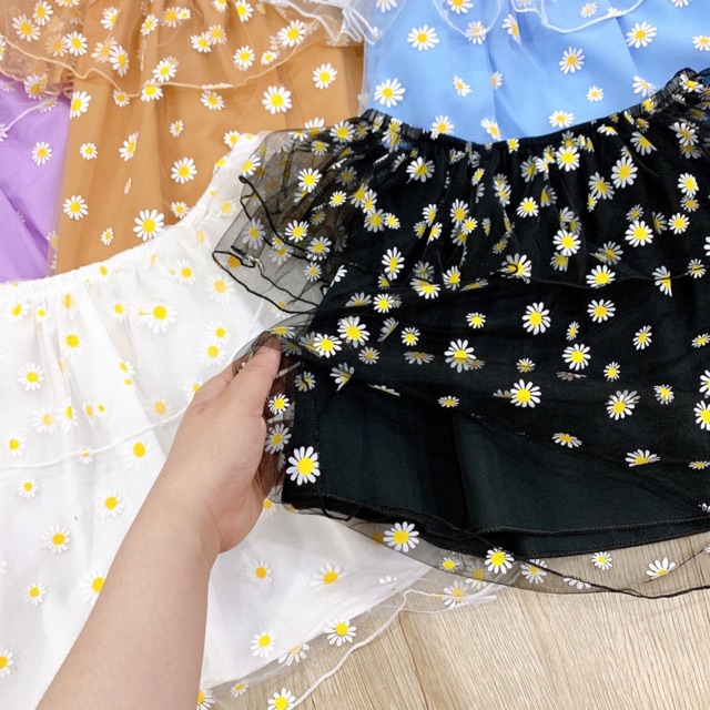 [ Mã WASTAPR giảm 10K đơn 50K] ÁO TRỄ VAI HOA CÚC PHỐI LƯỚI | BigBuy360 - bigbuy360.vn