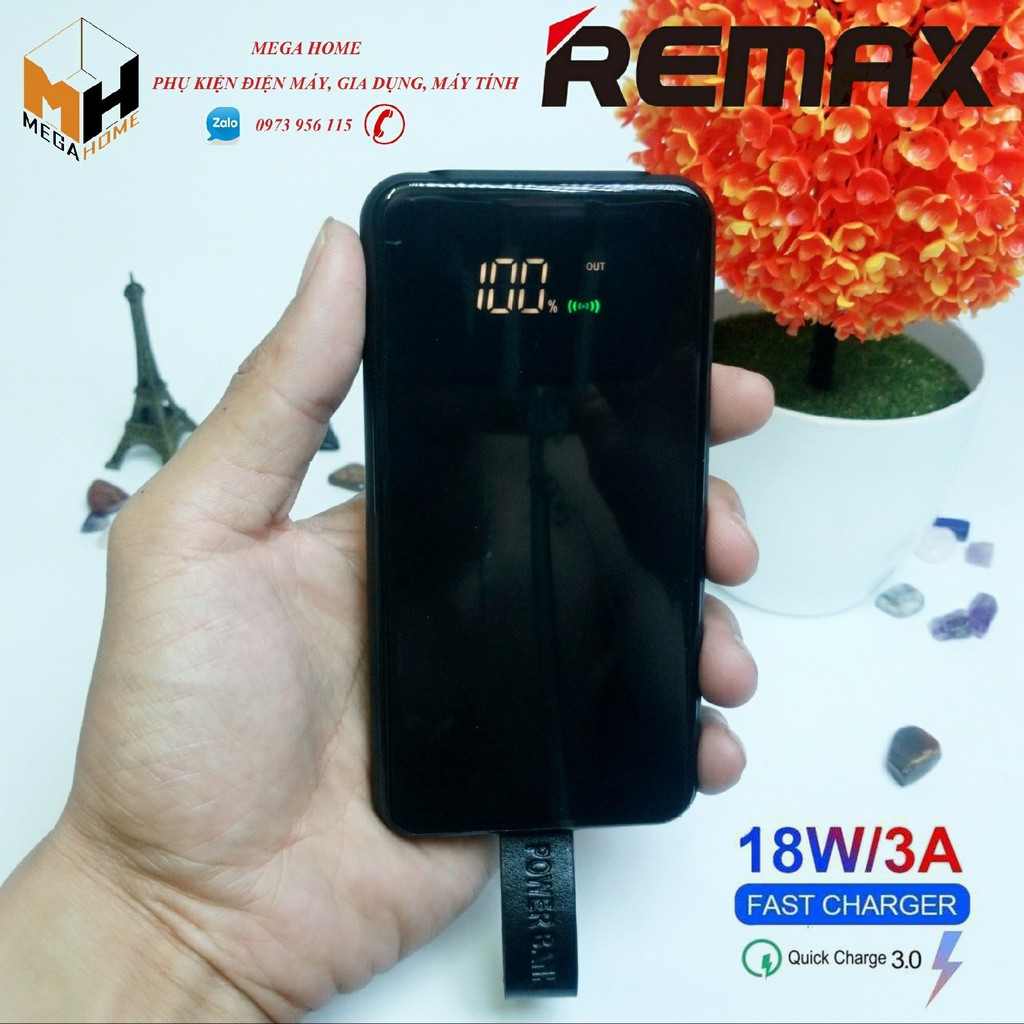 Sạc dự phòng không dây 10000mAh REMAX RPP-105 hỗ trợ sạc nhanh 18W - Pin sạc dự phòng REMAX chính hãng