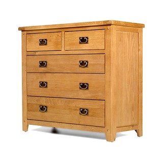 Tủ 5 ngăn kéo ngang Rustic gỗ sồi