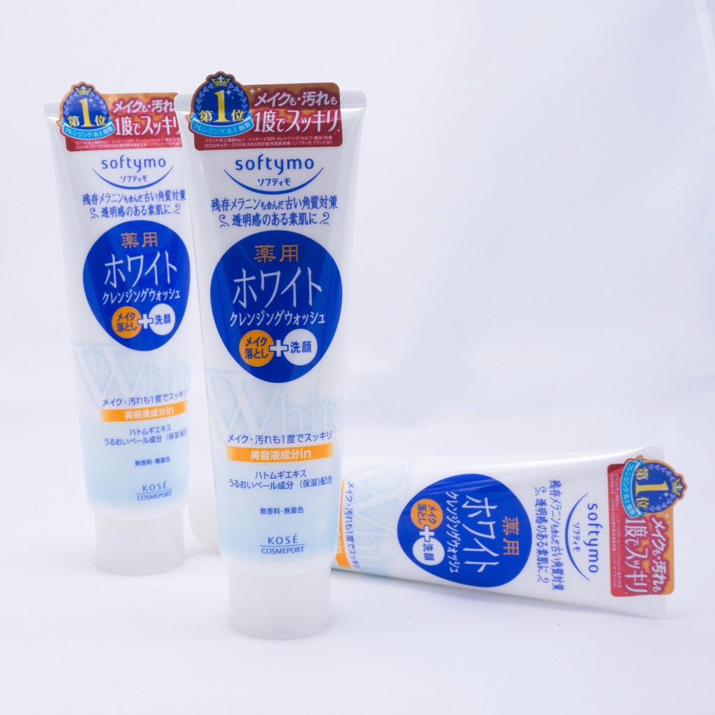 Sữa rửa mặt Trắng Da Kose Softymo Cleasing Foam 220g Hàng Nội Địa Nhật