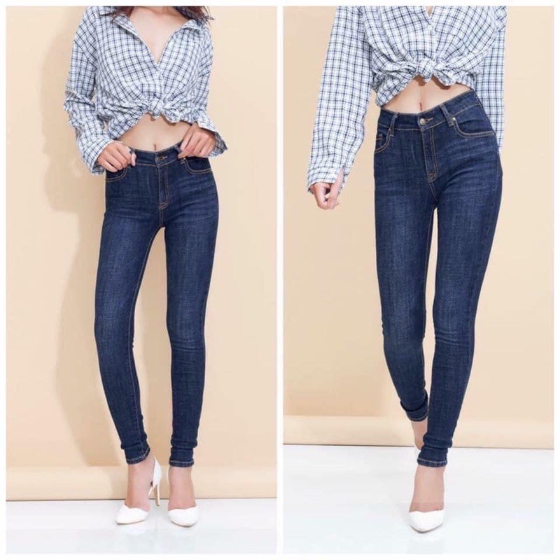 Quần Jeans Skinny Trơn Báic Dáng Dài MG VNXK Móm Store