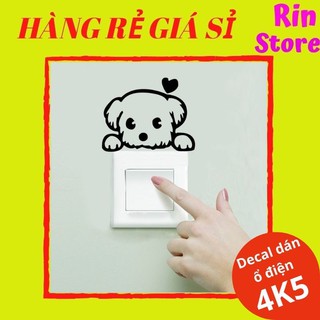 Decal dán ổ điện nhiều mẫu 10*13cm